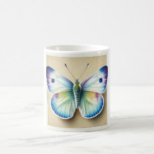 Cabbage White Butterfly 180724IREF258 - Watercolor Coffee Mug