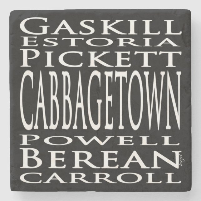 Cabbagetown Atlanta, Cabbagetown Stone Coaster (Front)