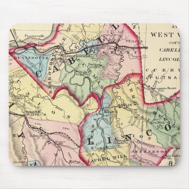 Cabell, Wayne, Lincoln, Logan counties Mouse Pad (Front)
