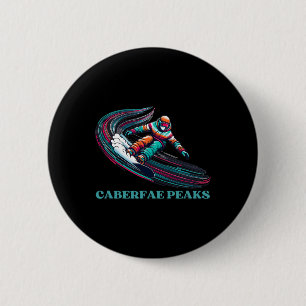 Caberfae Peaks Michigan Snowboarding 6 Cm Round Badge