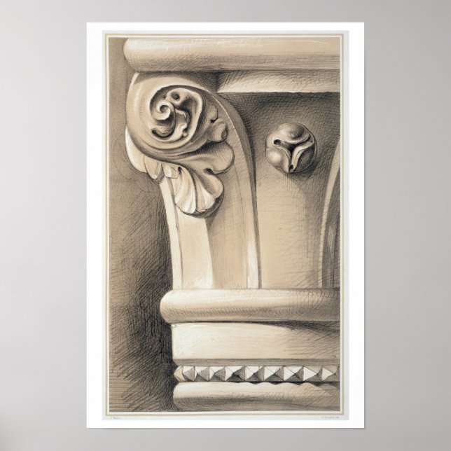 Ca'Bernardo, Capital of Window Shafts, from 'Examp Poster (Front)