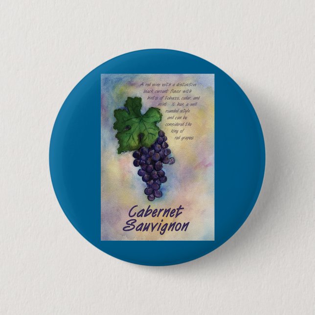 Cabernet Sauvignon Wine Button (Front)