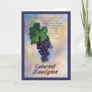 Cabernet Sauvignon Wine Grape Greeting Card