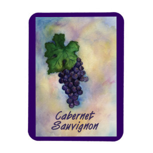 Cabernet Sauvignon Wine Grapes Painting Art Magnet