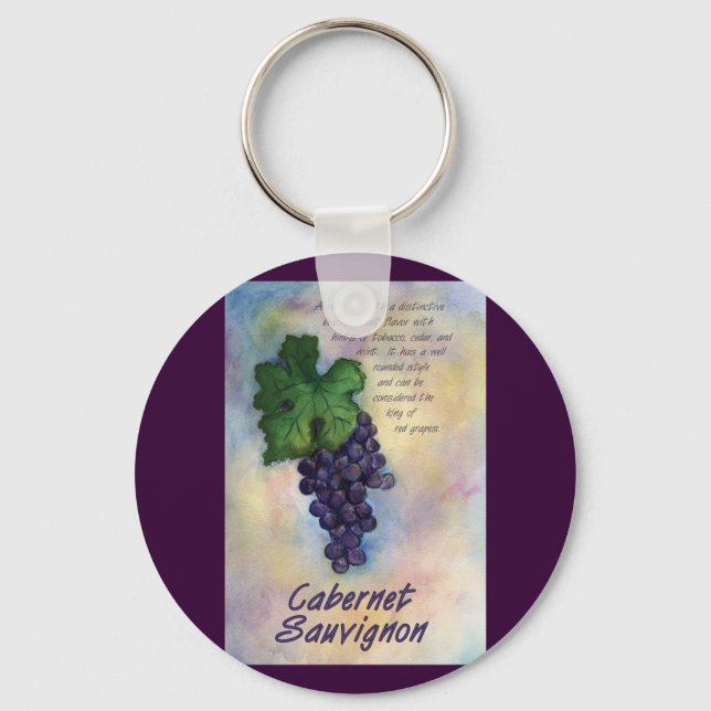 Cabernet Sauvignon Wine Keychain (Front)