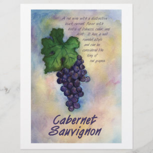 Cabernet Sauvignon Wine Letterhead