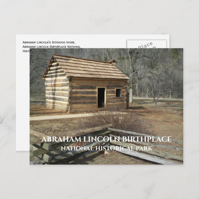  Cabin, Abraham Lincolns Birthplace NHP, KY Postcard (Front/Back)