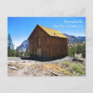 Cabin at Bennettville, Tioga Pass, California Postcard
