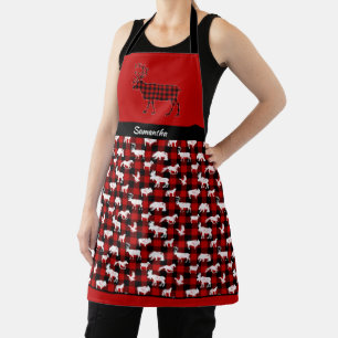 Cabin Buffalo Plaid Lumberjack Check Pattern Apron