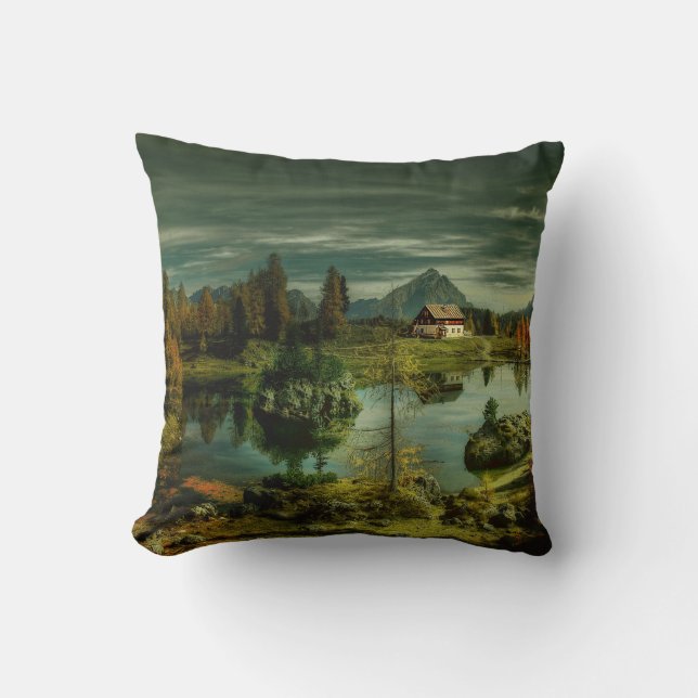 Cabin by the Lake Cushion (Front)