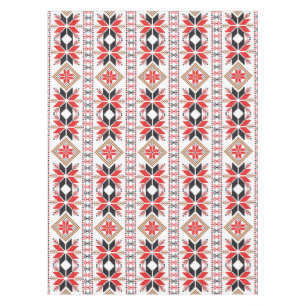 Cabin Collection: Knit Crochet Embroidery Pattern Tablecloth