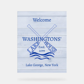 Cabin Cottage Lake House Acrylic Sign