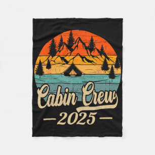 Cabin Crew 2025 Cabin Group Vacation Mountain Frie Fleece Blanket