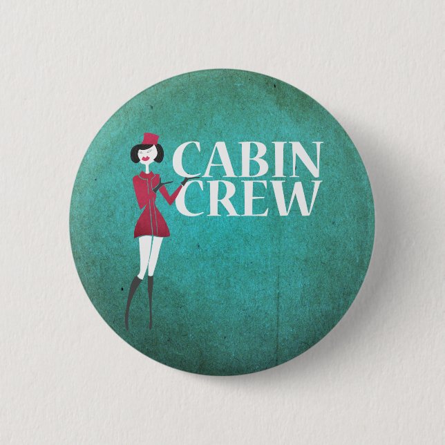 Cabin Crew 6 Cm Round Badge (Front)