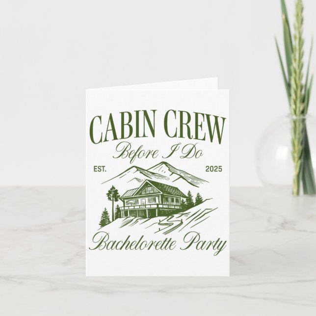 Cabin Crew Before I Do Bachelorette Party Camp Bac Card (Front)