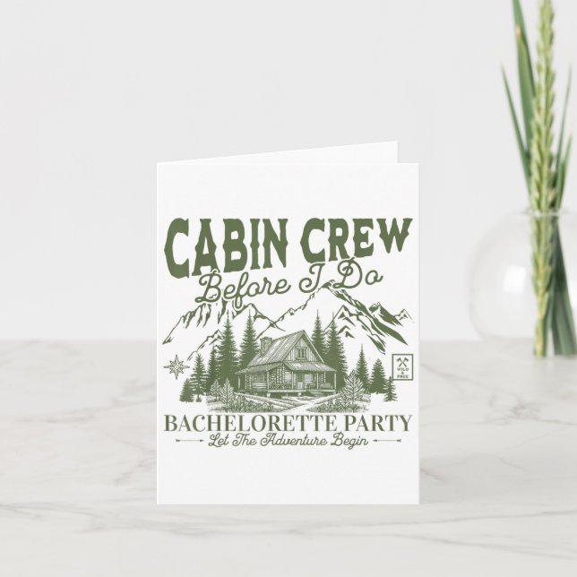 Cabin Crew Before I Do Camp Bach Bachelorette Part Card (Front)