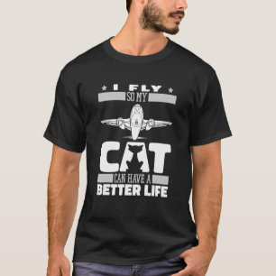Cabin Crew Cat Steward Stewardess Flight Attendan T-Shirt