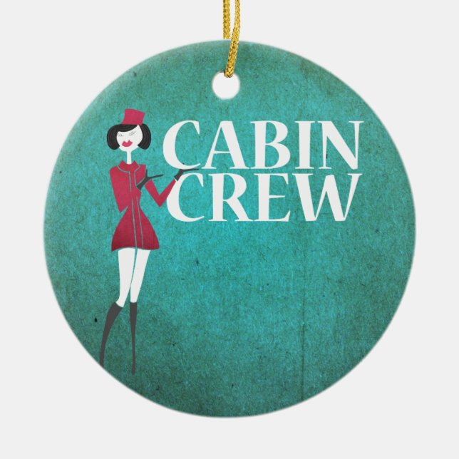 Cabin Crew Ceramic Ornament (Front)