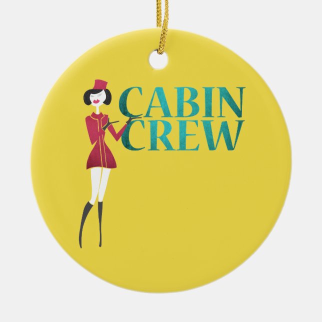 Cabin Crew Ceramic Ornament (Front)