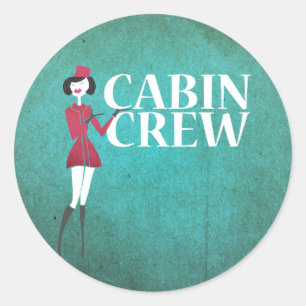 Cabin Crew Classic Round Sticker