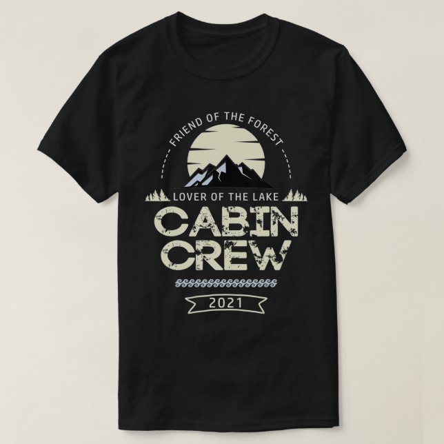 Cabin Crew Friends Family Group Flight Attendant A T-Shirt (Design Front)