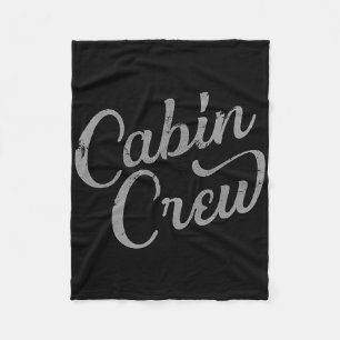 Cabin Crew Friends Family Group Lake Or Mountain V Fleece Blanket
