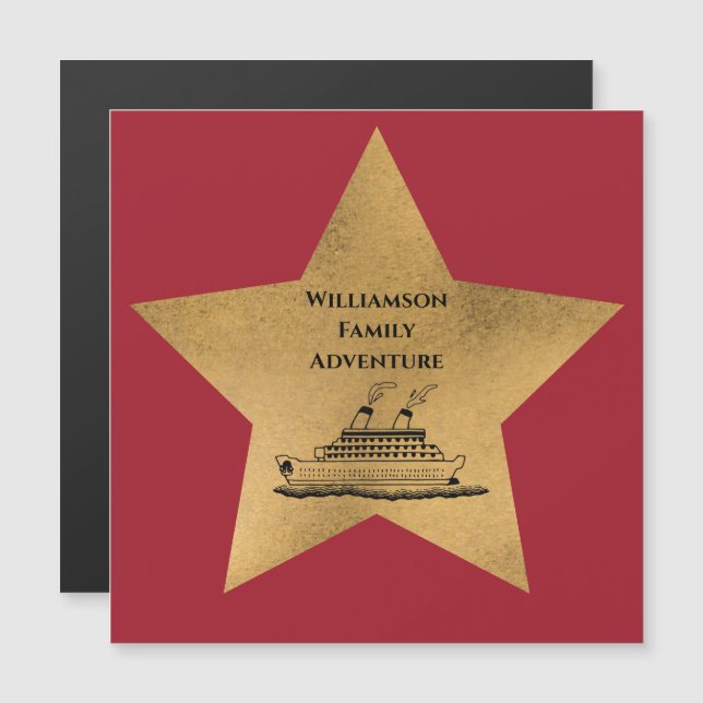 Cabin Door Gold Star Family Cruise Ship (Front/Back)