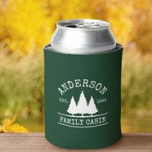Cabin Family Name Forest Green