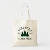 Cabin Family Name Forest Trees Tote Bag (Front)