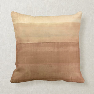 'Cabin Fever' Brown Abstract Art Cushion