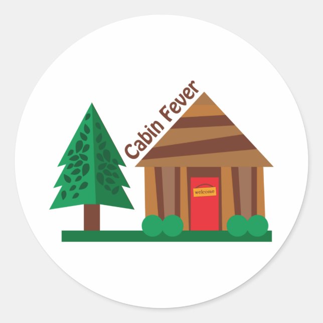 Cabin Fever Classic Round Sticker (Front)
