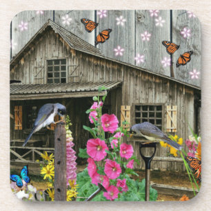 Cabin Flower Garden Coaster