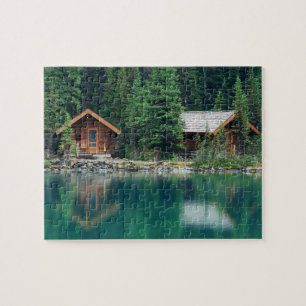 Cabin Forest Woods Vacation Holiday Lake Jigsaw Puzzle