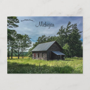 Cabin in Houghton Michigan Postcard