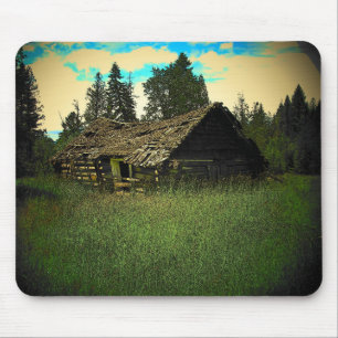 Cabin in the Field by djoneill Mouse Pad