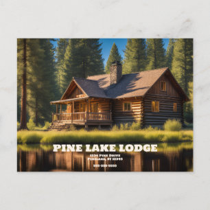 Cabin in the Forest Vacation Rental Postcard