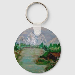 CABIN in the MOUNTAIN Key Ring
