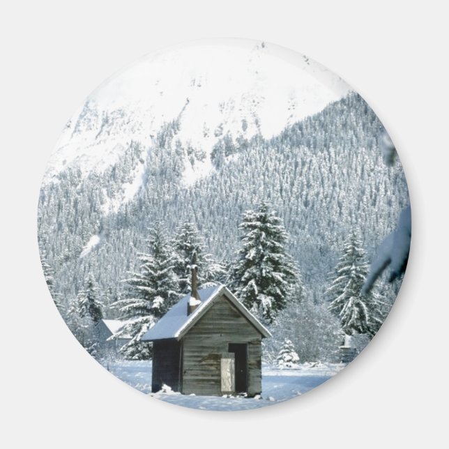 Cabin in The Snow Magnet (Front)