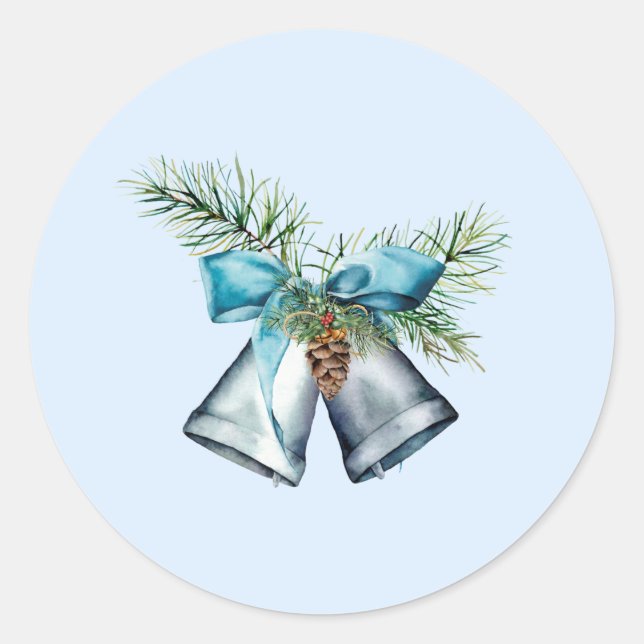 "Cabin in the Snow" Matching Envelope Classic Round Sticker (Front)