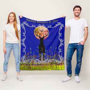 Cabin in Woods Customisable Wild Deer 2022 Fleece Blanket