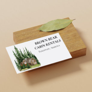 Cabin Mountain Home Vacation Rental Business Cards