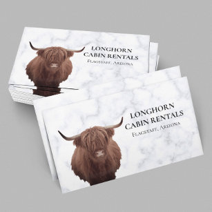Cabin Mountain Home Vacation Rental Cow Highland Business Card
