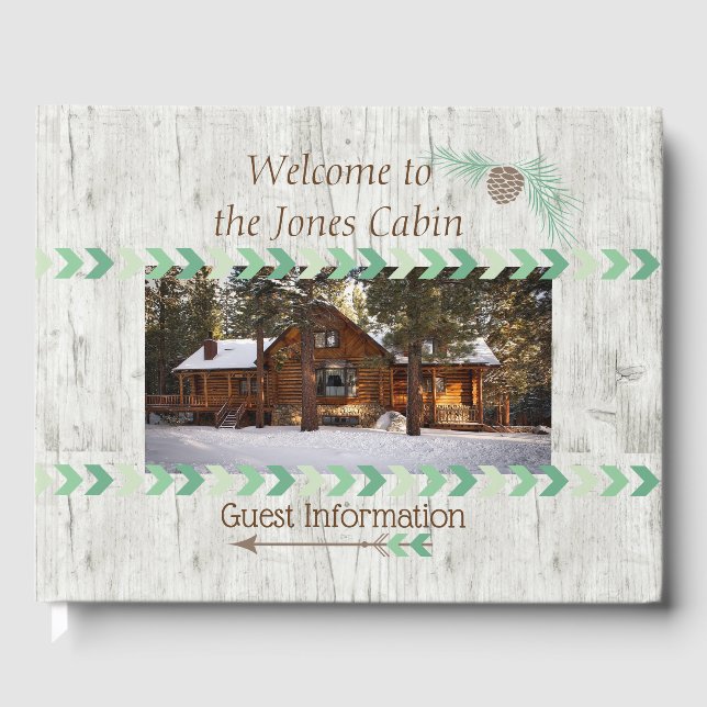 Cabin Mountain Property Rental Vacation Guest Book (Front)