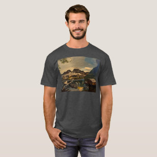 Cabin on Mountain Lake, by Gary Poling T-Shirt