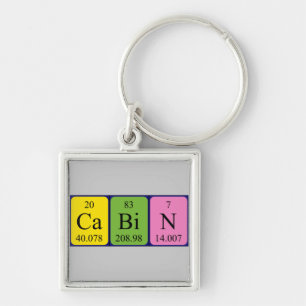 Cabin periodic table keyring