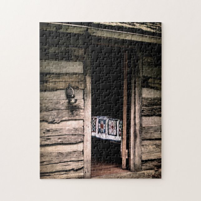 Cabin Quilt Jigsaw Puzzle (Vertical)