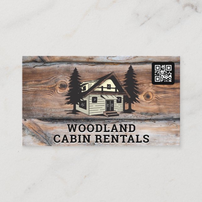 Cabin Real Estate | QR Code Business Card (Front)