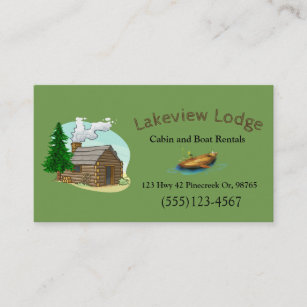 Cabin Resort Vacation Lodge Rental Business Card