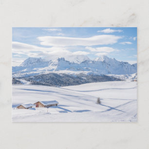 Cabin Retreat Snowscape Dolomites Postcard