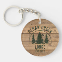 Cabin Rustic Wood Family Name Personalised